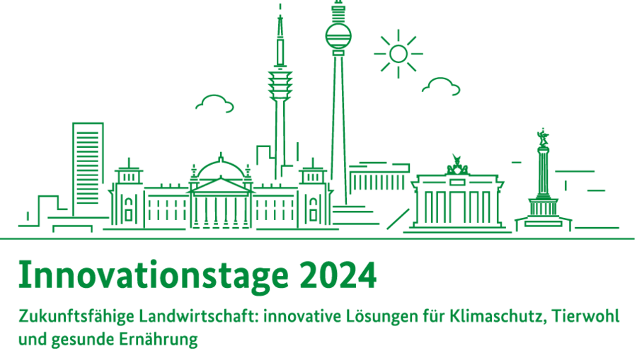 Schematische Darstellung der Skyline Berlins mit Leitthema der Innovationstage 2024 © mauromod – stock.adobe.com 